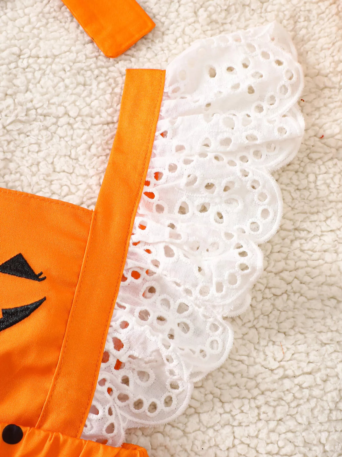 Children's Halloween Pumpkin Polka Dot Bodysuit and Headband Set - Lilixa.store