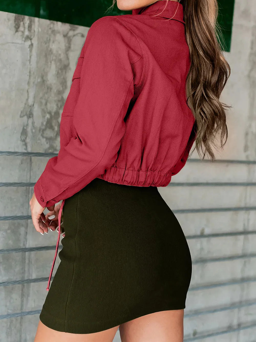 Button Up Long Sleeve Jacket, view 7