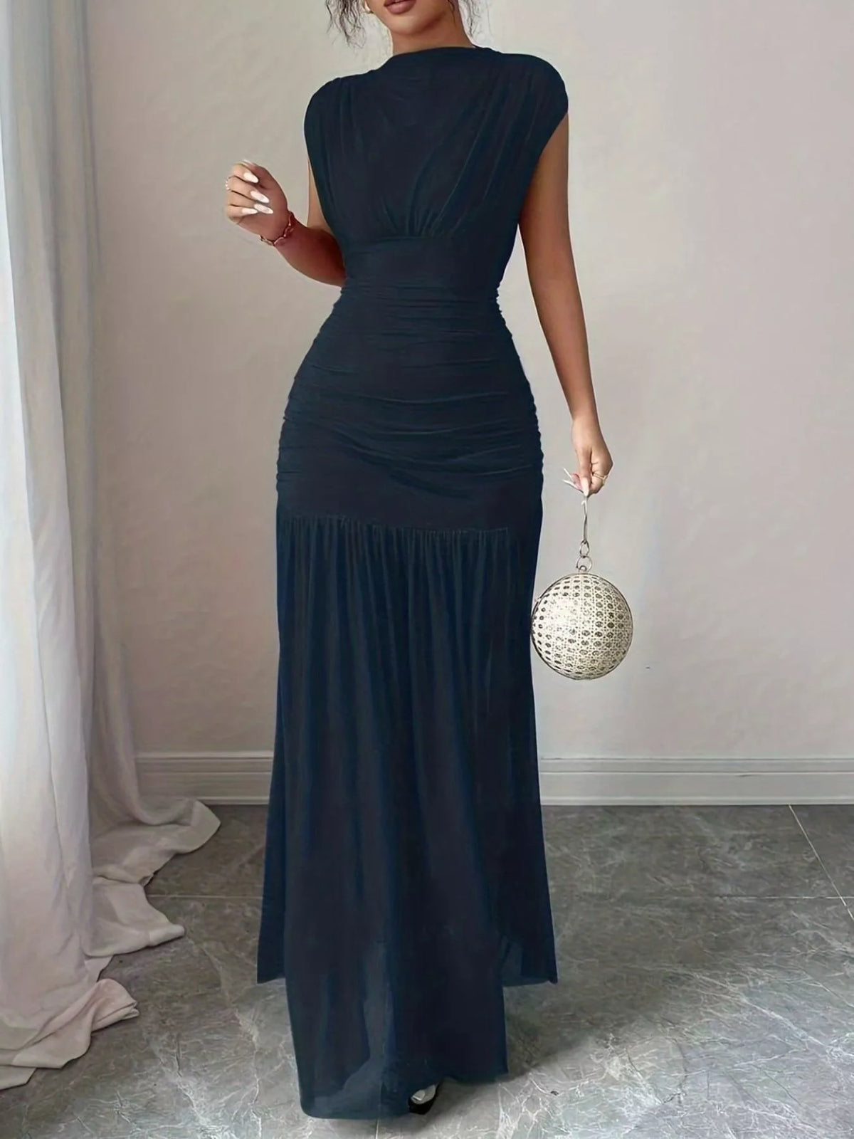 Ruched Bodycon Maxi Dress - Lilixa.store