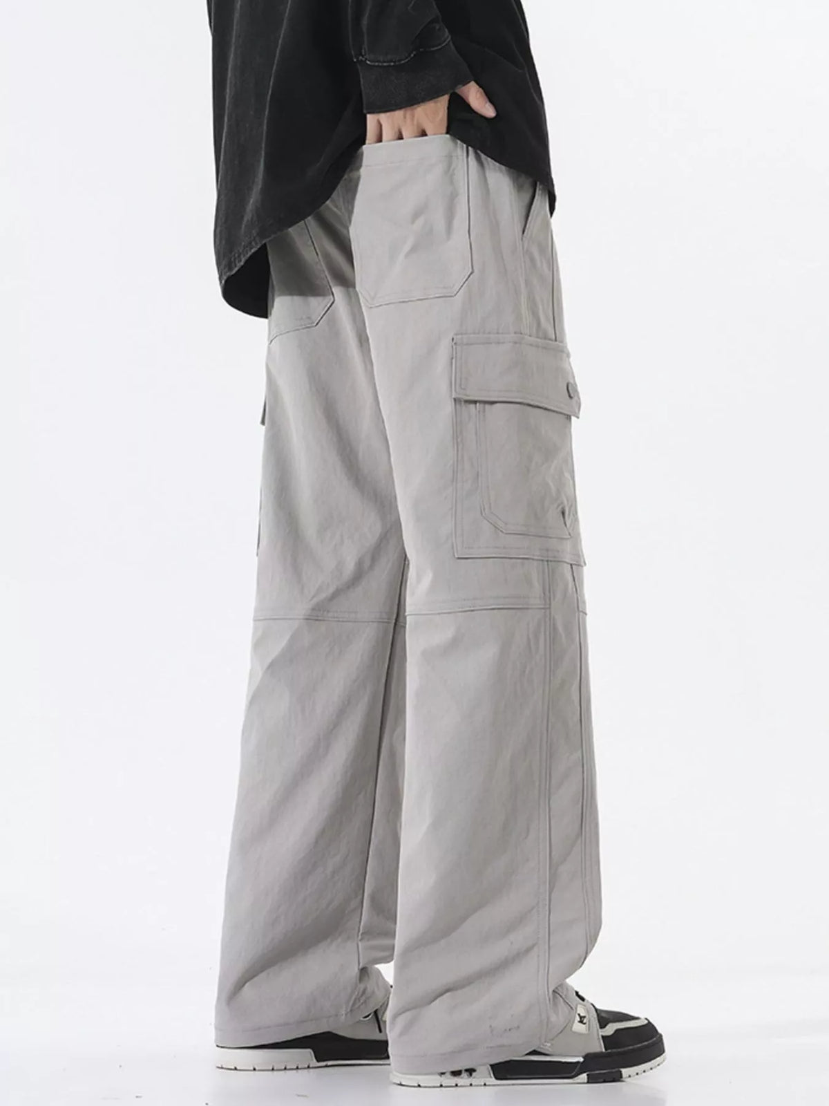 Men's Full Size Multi-Pocket Cargo Utility Pants Plus Size, view 6