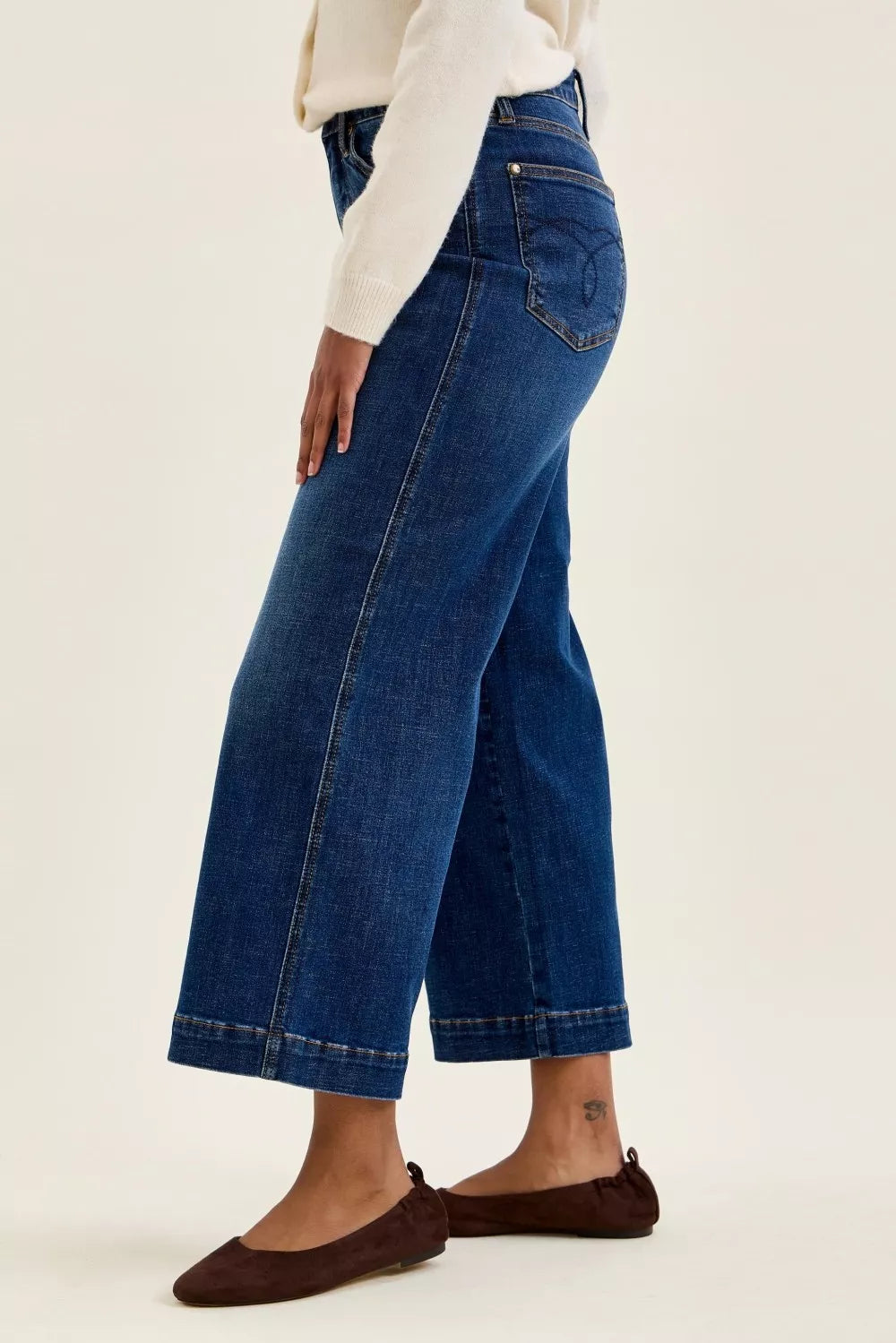 Judy Blue High Waist T.C. Claudia Ankle Wide Jeans - Lilixa.store