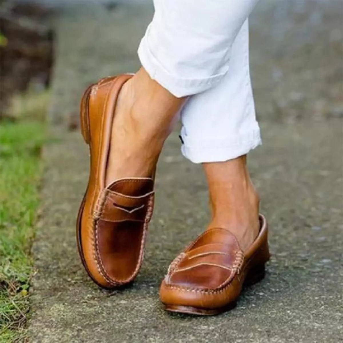 Round Toe Slip-Ons - Lilixa.store