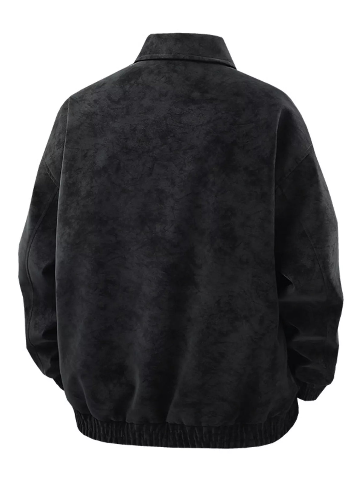 Men's Plus Size Zip Up Leather Jacket - Lilixa.store
