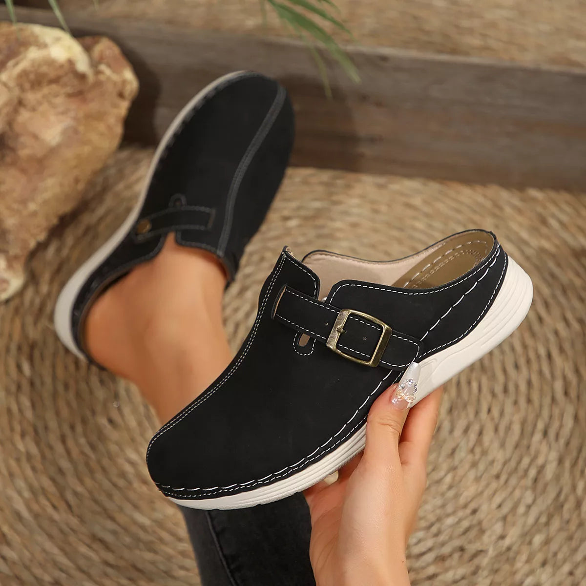 Buckle Accent Slip-Ons, view 8