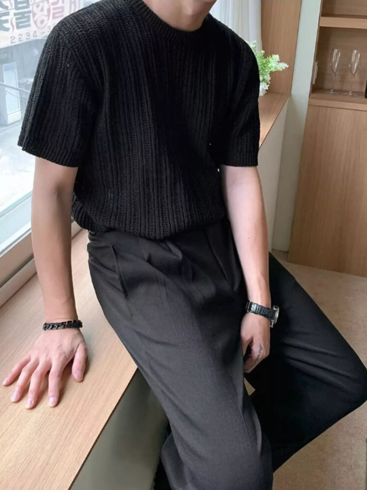 Men's Plus Size Breathable Short Sleeve Top
