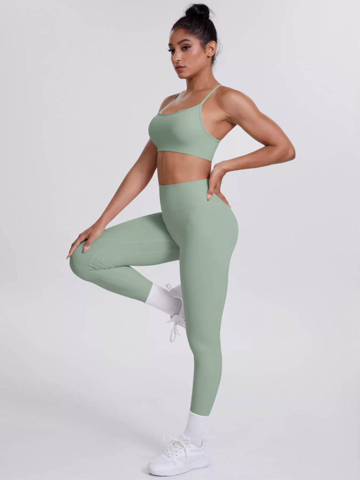 Criss-Cross Back Cami and Leggings Active Set - Lilixa.store