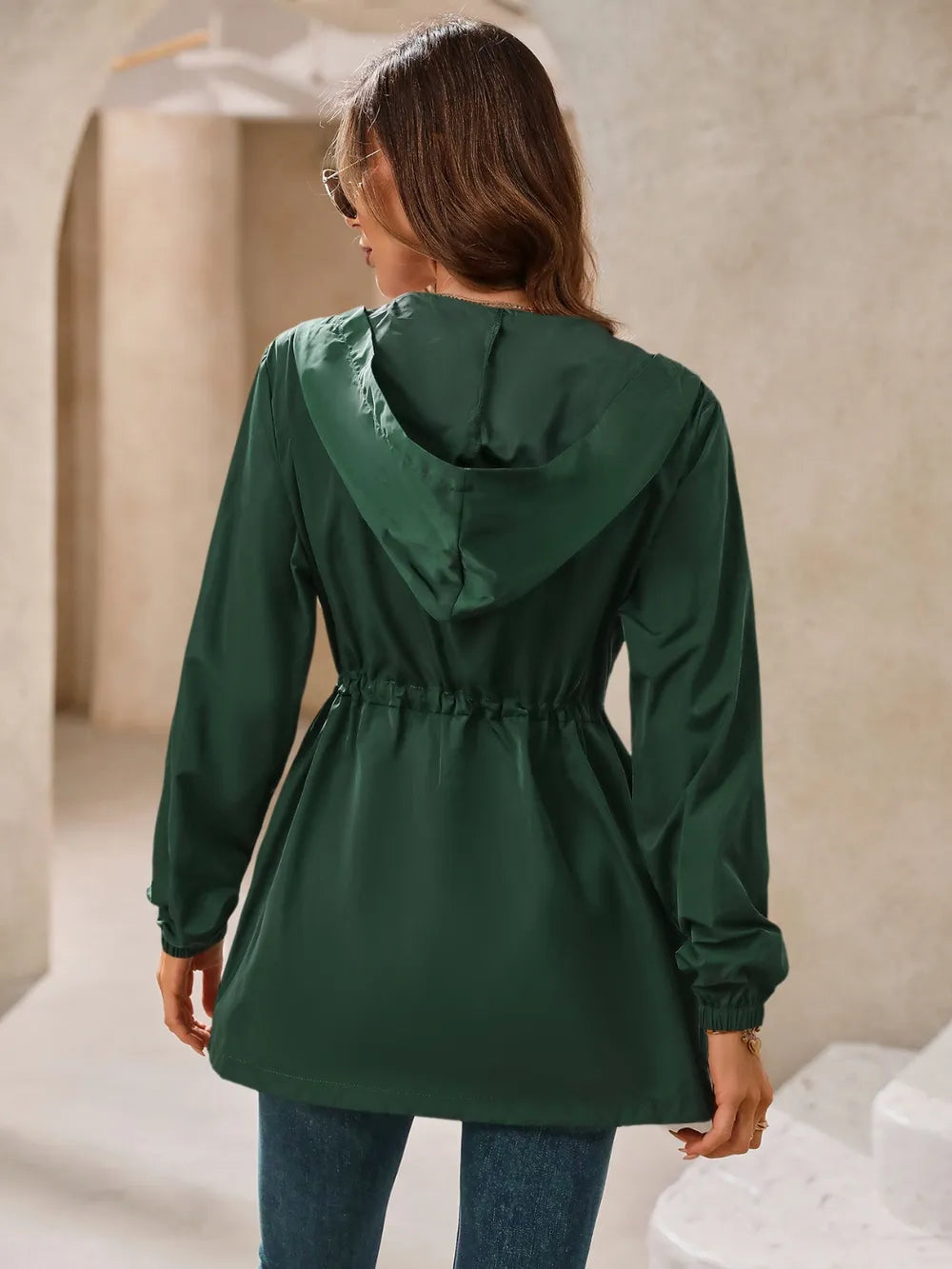 Ivy Lane Outdoor Waterproof Long Sleeve Hooded Windbreaker, view 2