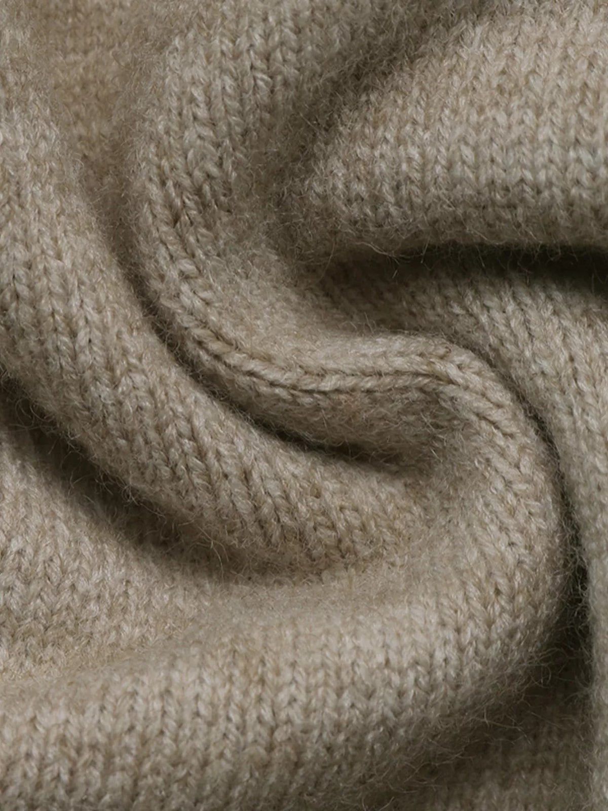 Open-Front Knit Cardigan in Khaki, view 9