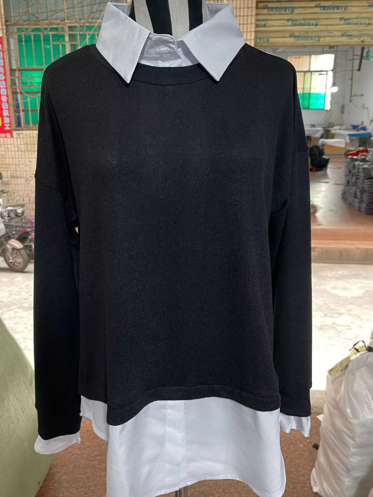 Full Size Round Neck Long Sleeve Sweater Plus Size