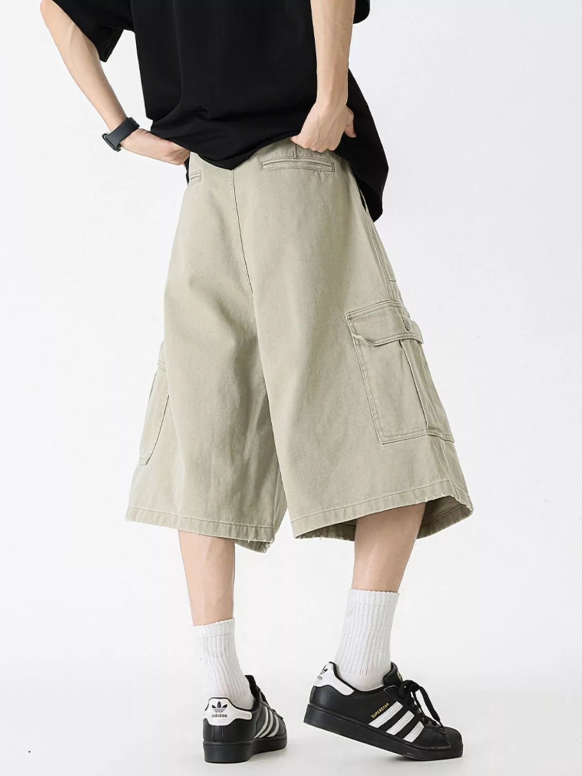 Men's Full Size Loose Fit Cargo Shorts Plus Size, view 3