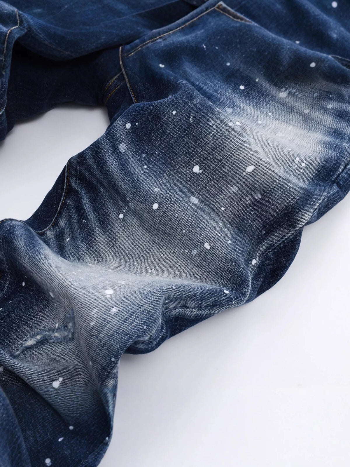 Men's Distressed Paint Splatter Slim Fit Jeans - Lilixa.store