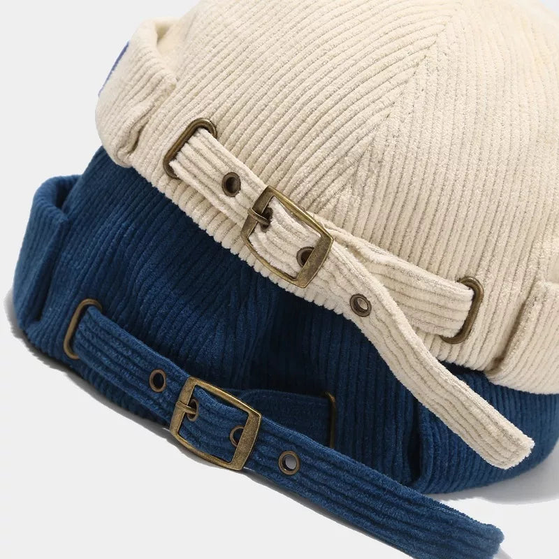 Corduroy Buckle Adjustable Hat - Lilixa.store