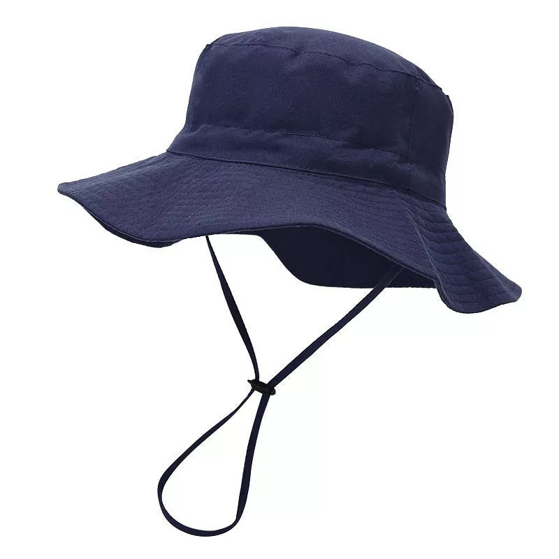 Children's Sun Protection Bucket Hat in Navy
