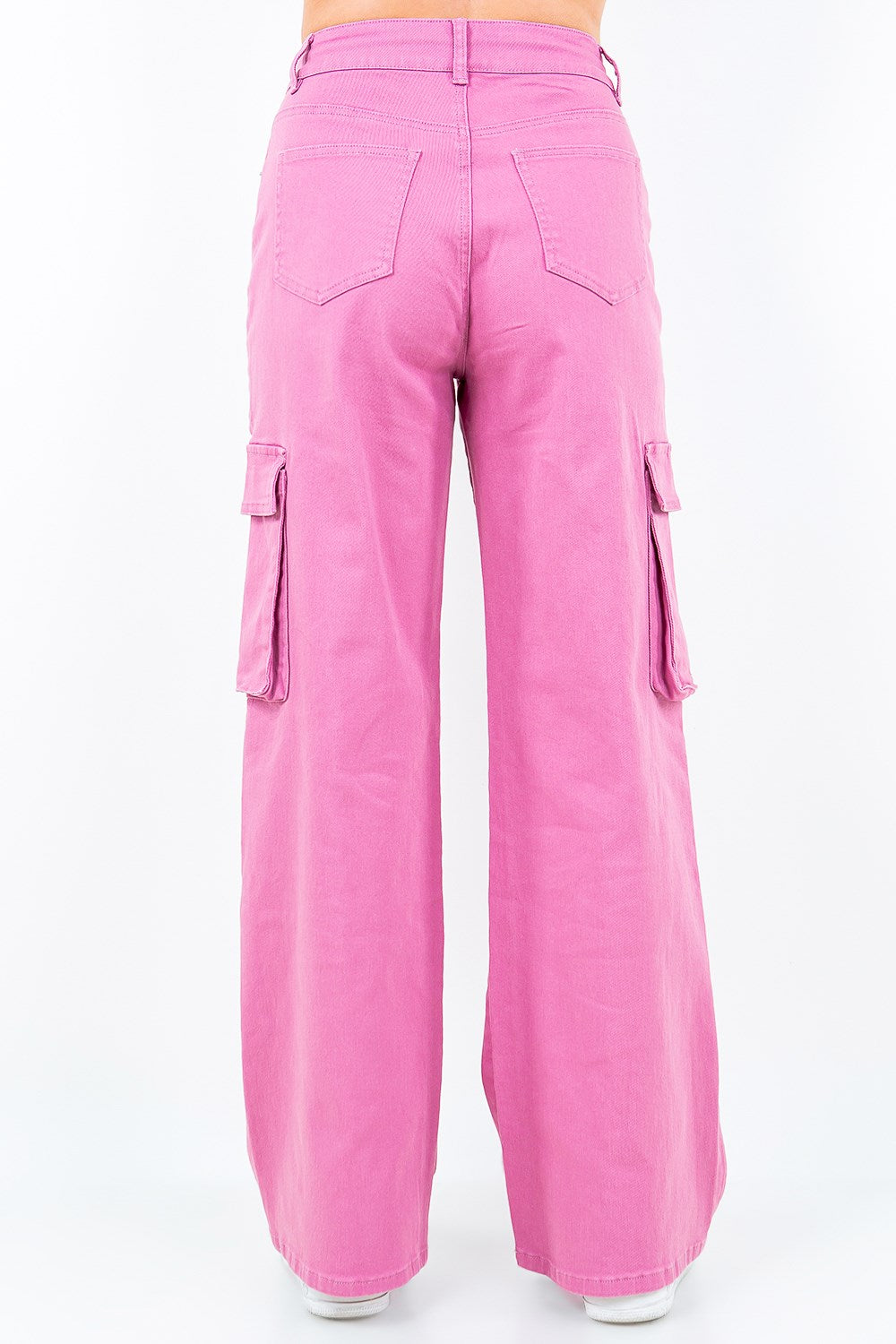American Bazi Full Size Drawstring Wide Leg Cargo Pants Plus Size - Lilixa.store