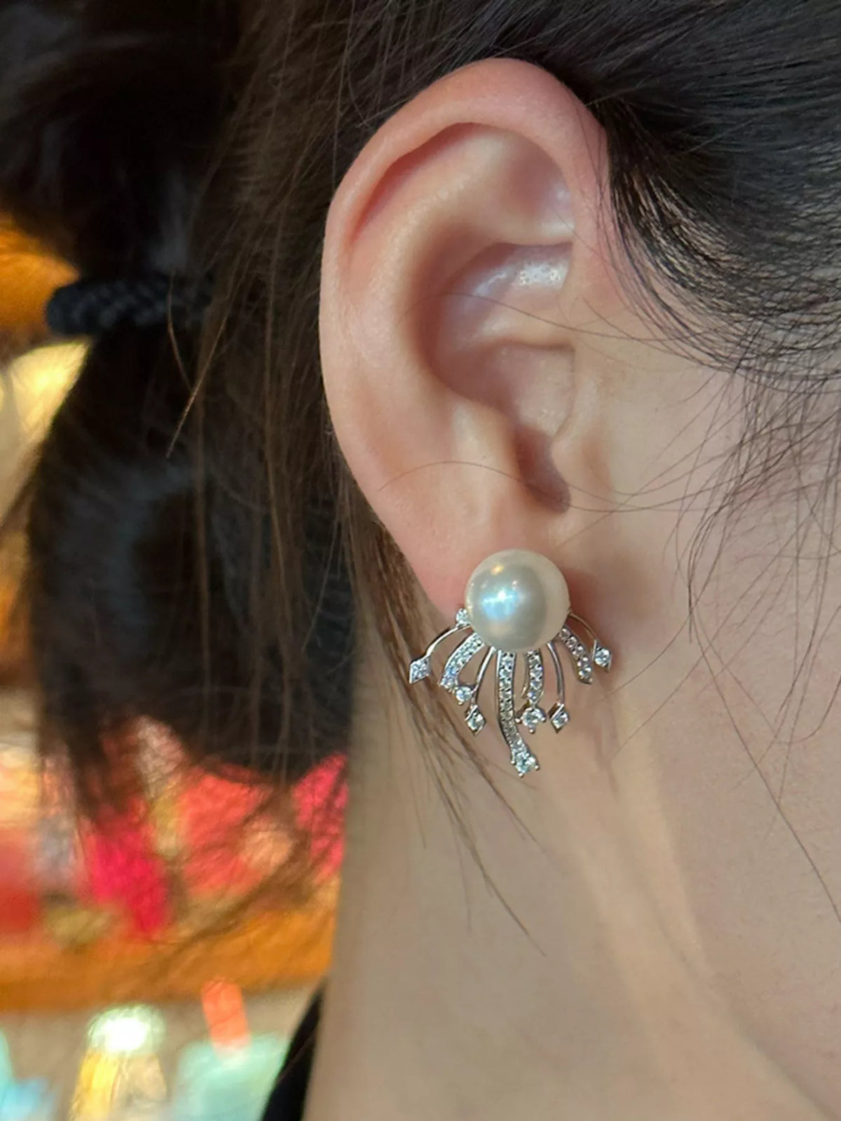 925 Sterling Silver Zircon Pearl Earrings - Lilixa.store