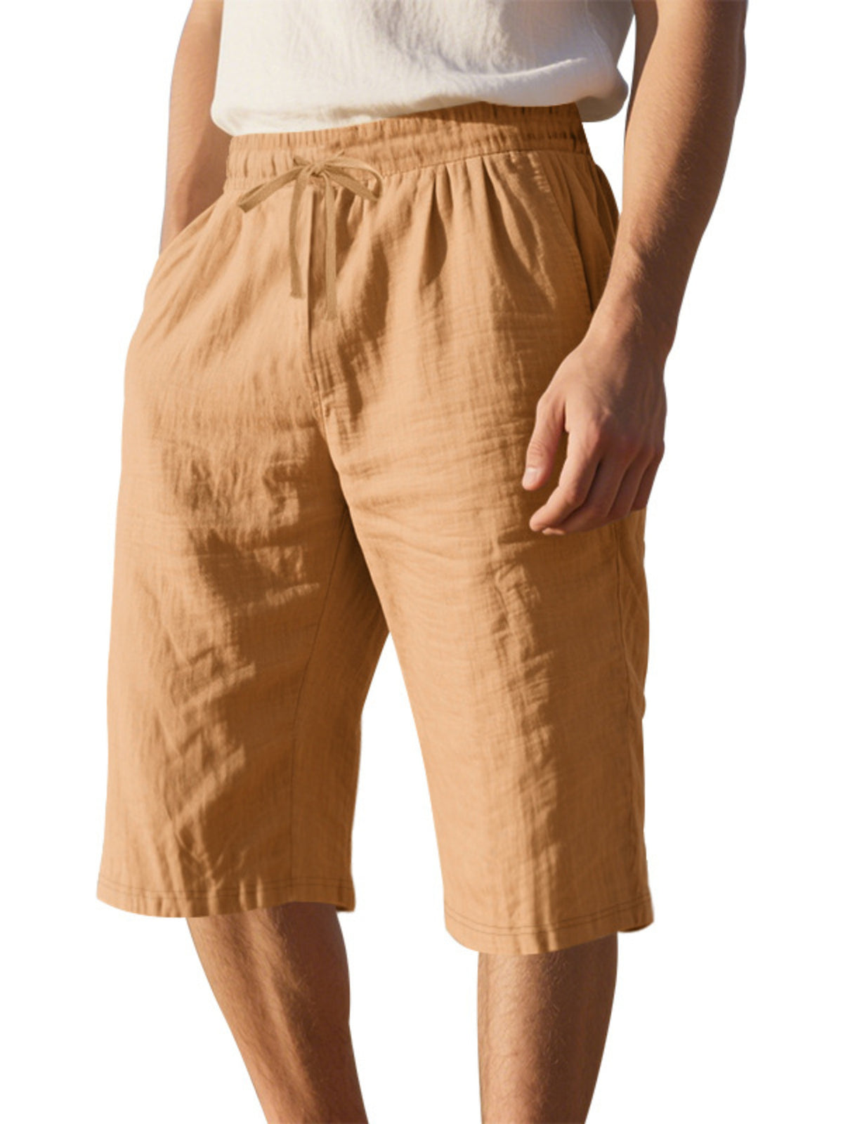 Men's Full Size Casual Drawstring Shorts Plus Size