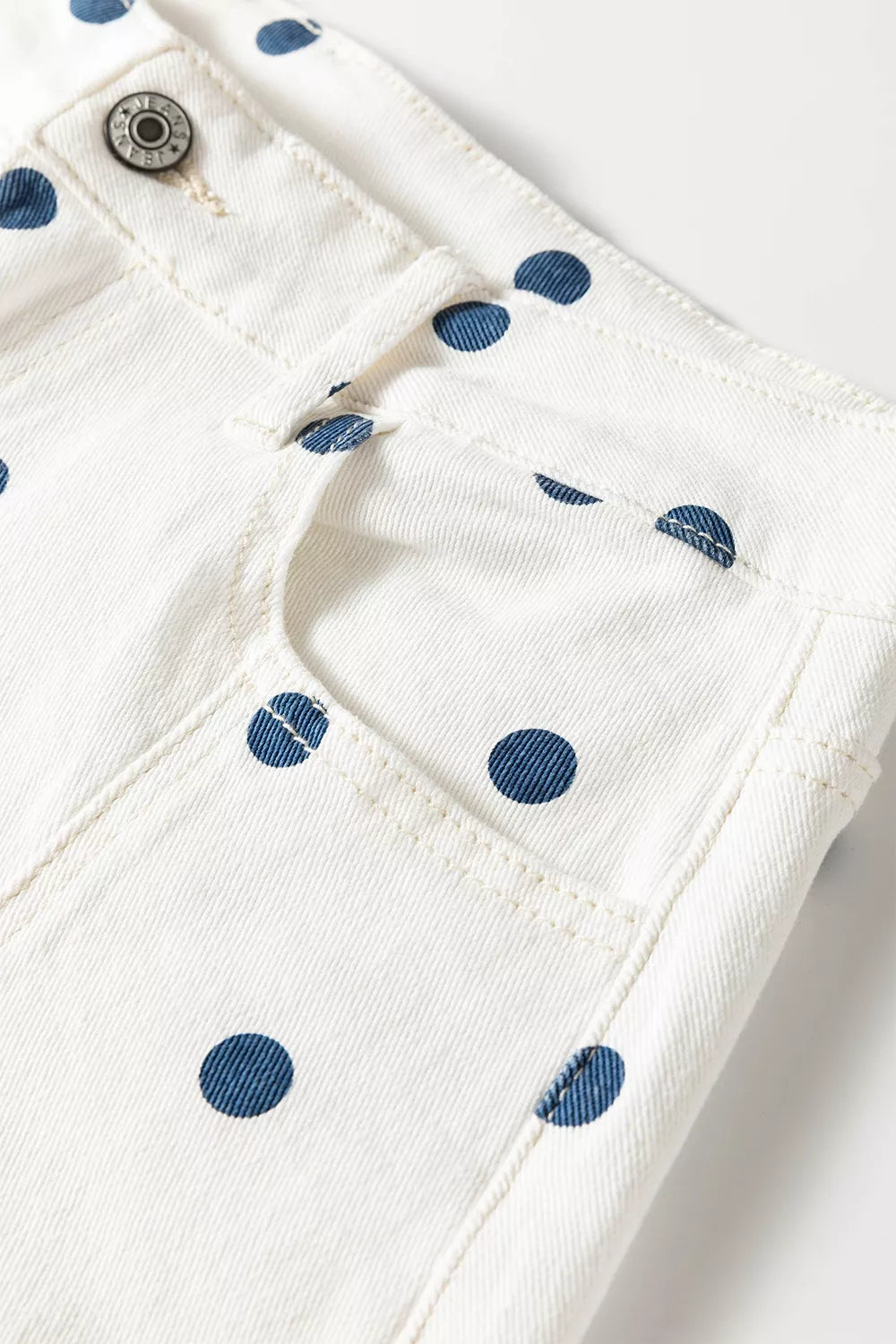 Polka Dot Wide-Leg Jeans