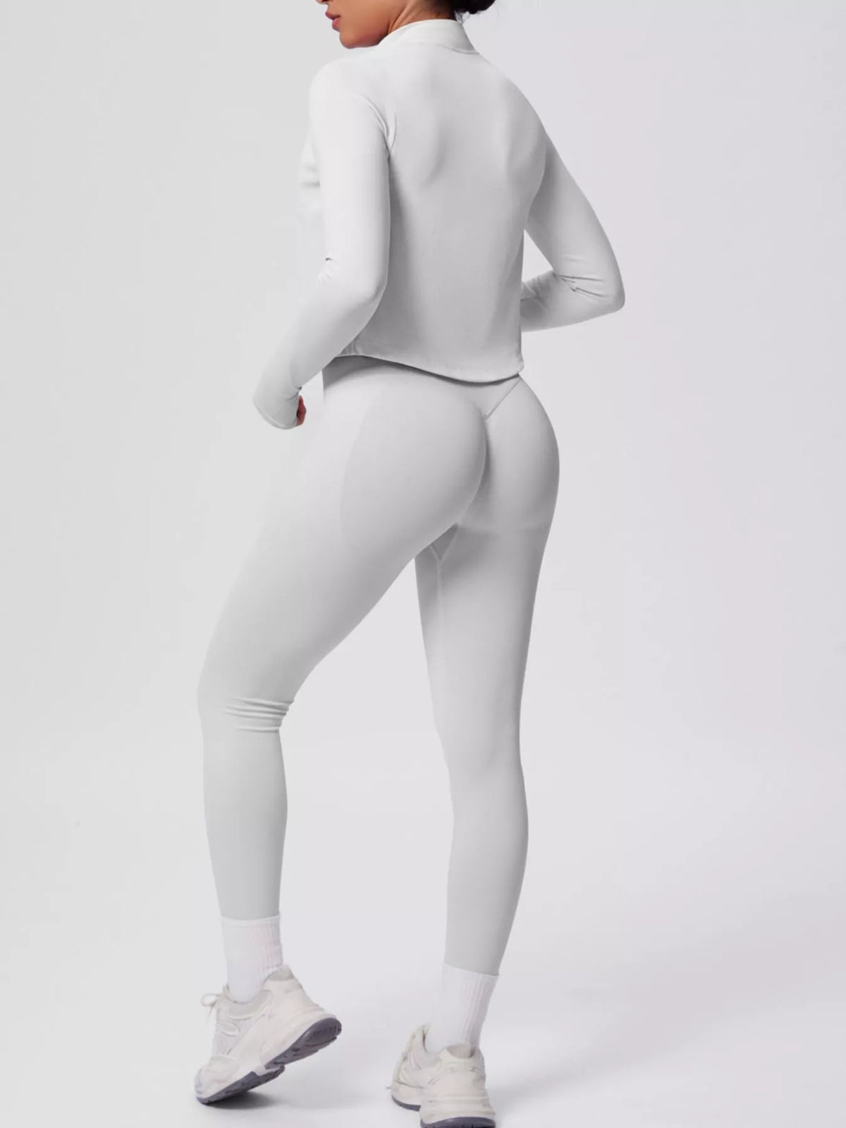 Tank & Zip-Up Jacket and Leggings Three-Piece Active Set - Lilixa.store