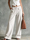 Full Size Wide-Leg Corduroy Pants Plus Size - Lilixa.store