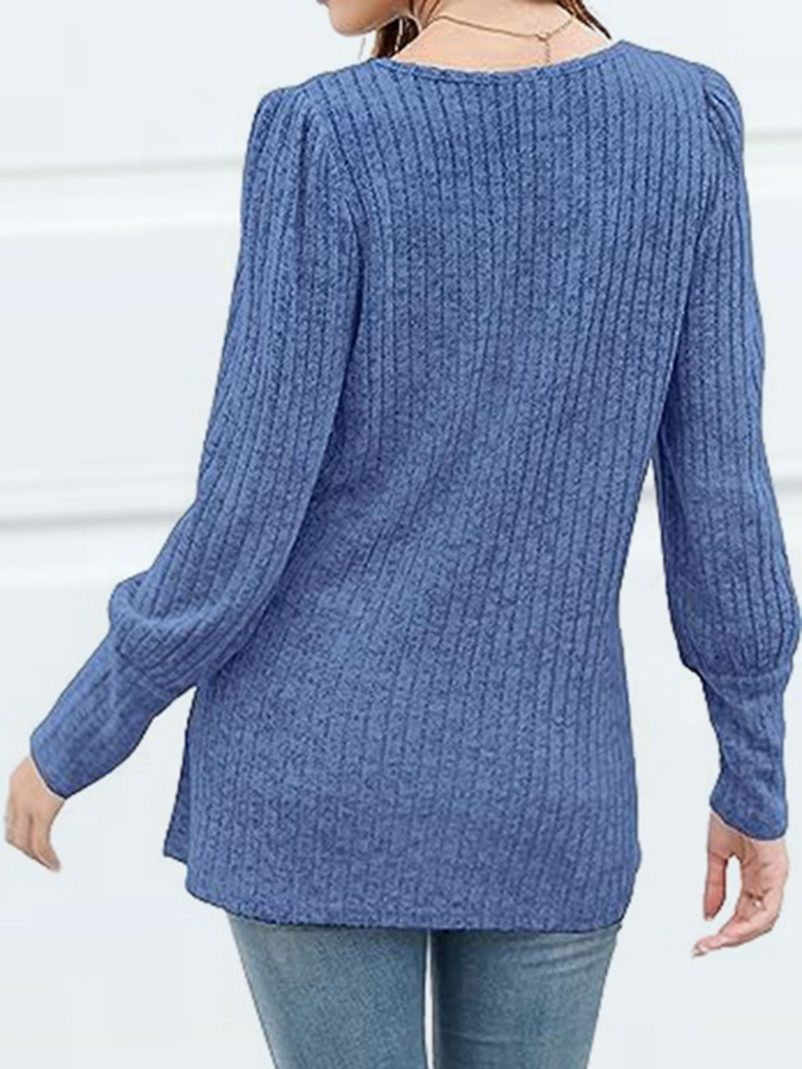 Decorative Button Square Neck Top - Lilixa.store