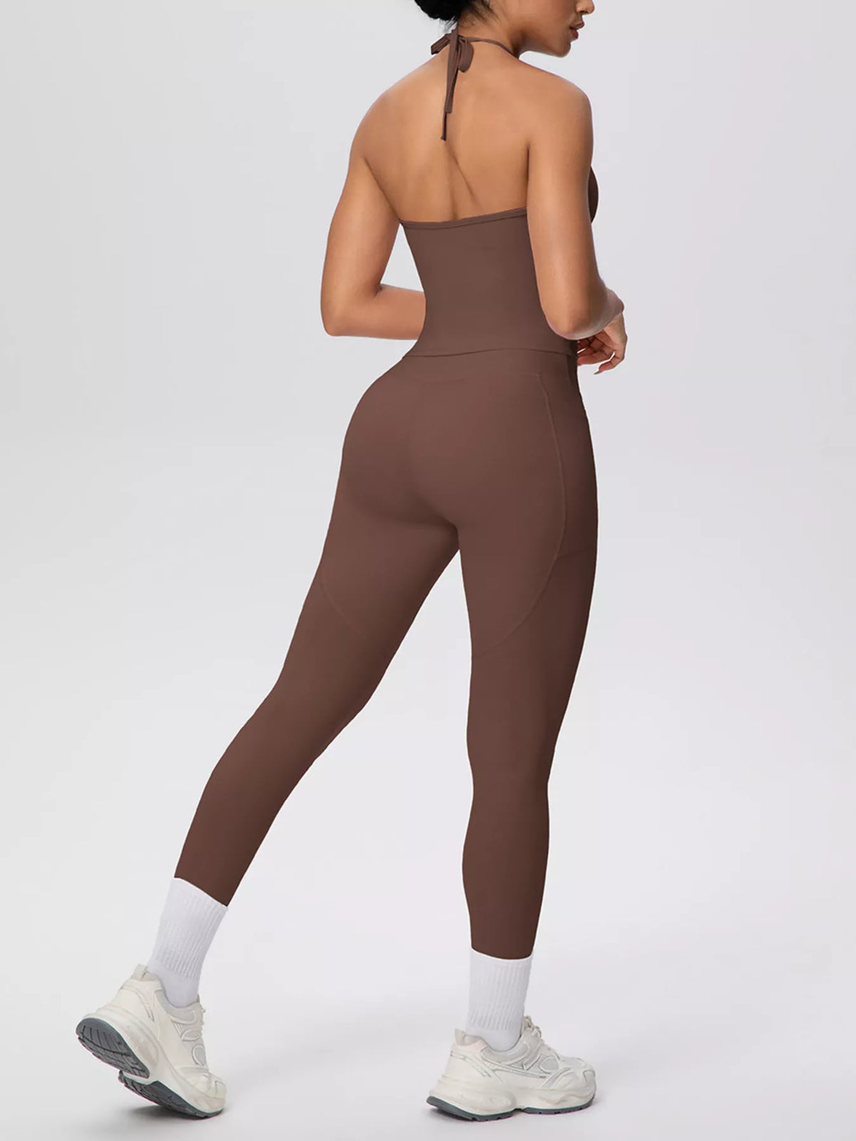 Halter Neck Cami and High-Waisted Leggings Active Set - Lilixa.store