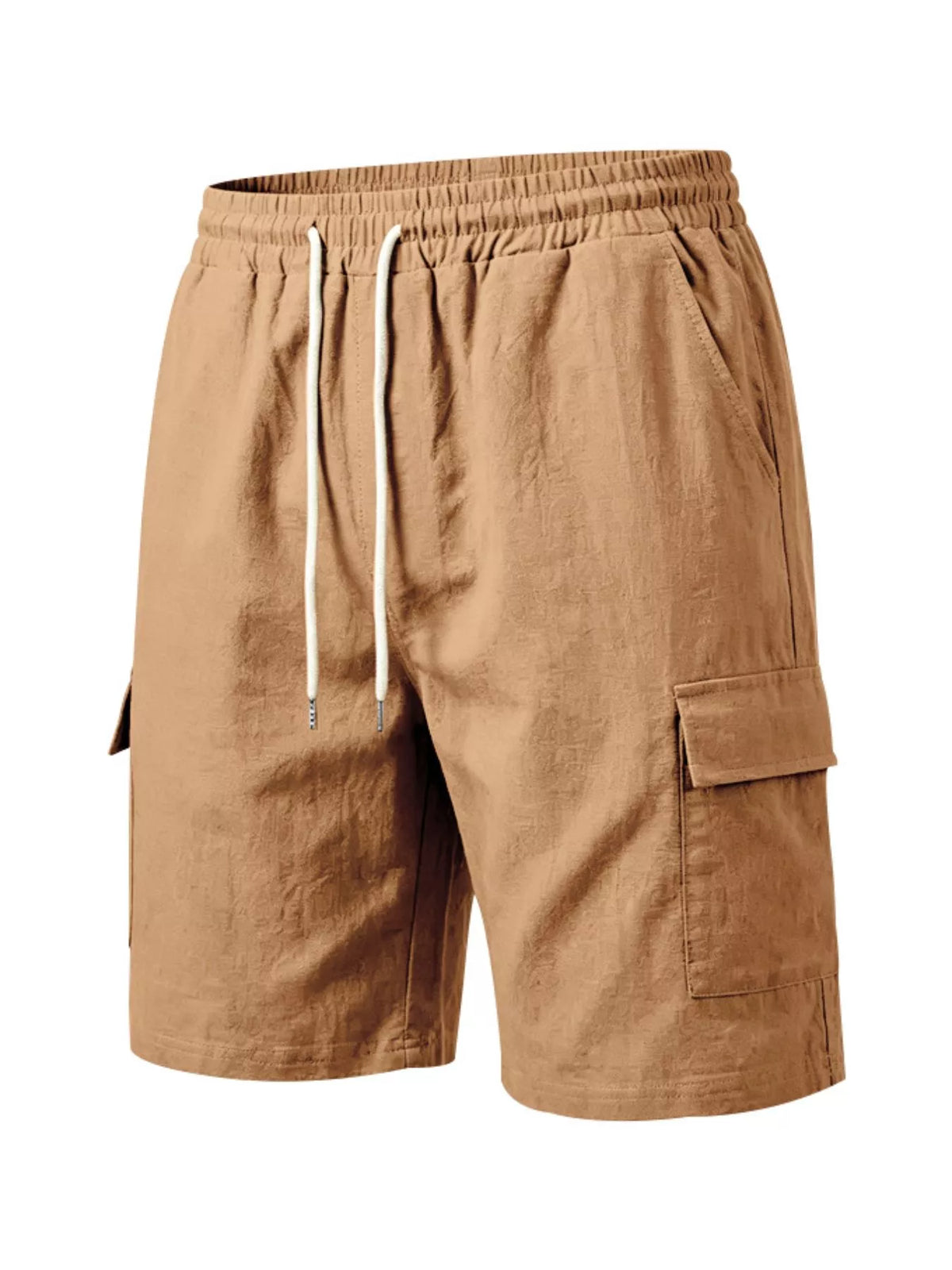 Men's Plus Size Casual Cargo Shorts with Drawstring Waist, view 2