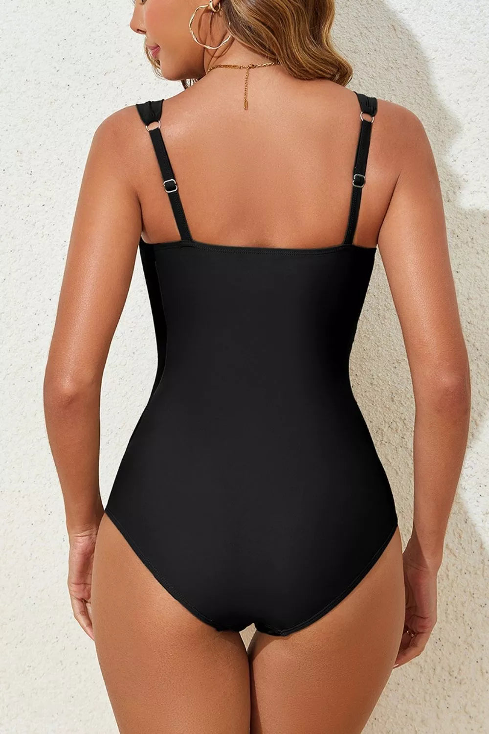 Square Neck Ruched Tommy Control One Piece Swimsuit - Lilixa.store