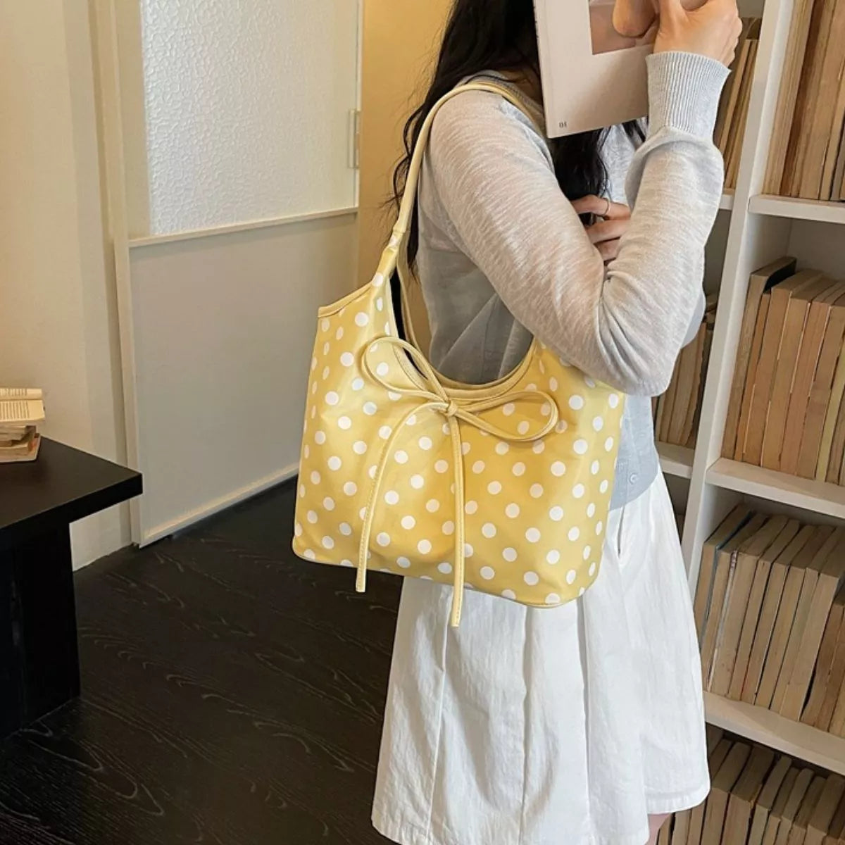 Polka Dot Bowknot Shoulder Bag - Lilixa.store