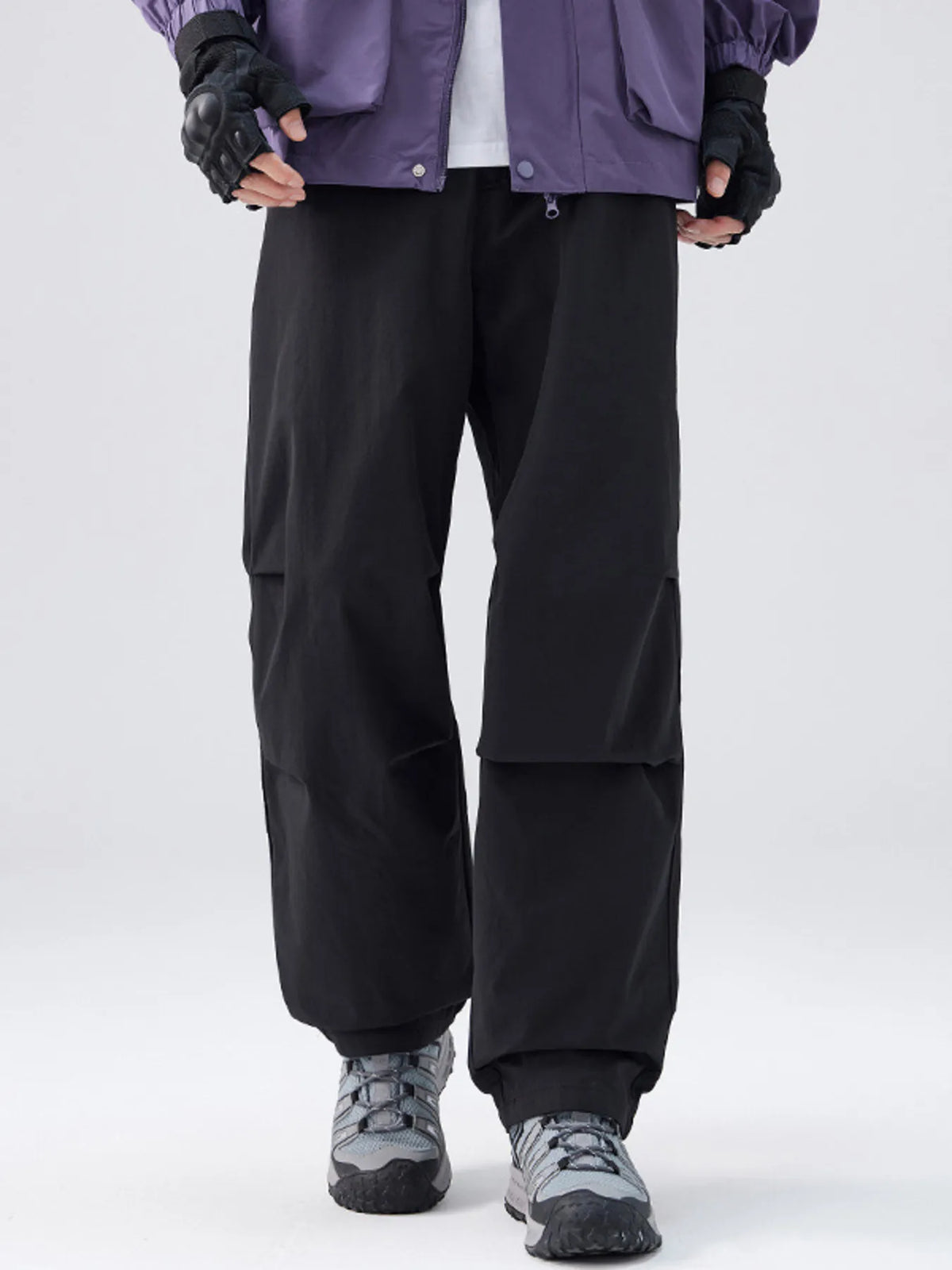 Men's Full Size Loose Fit Cargo Pants Plus Size in Black