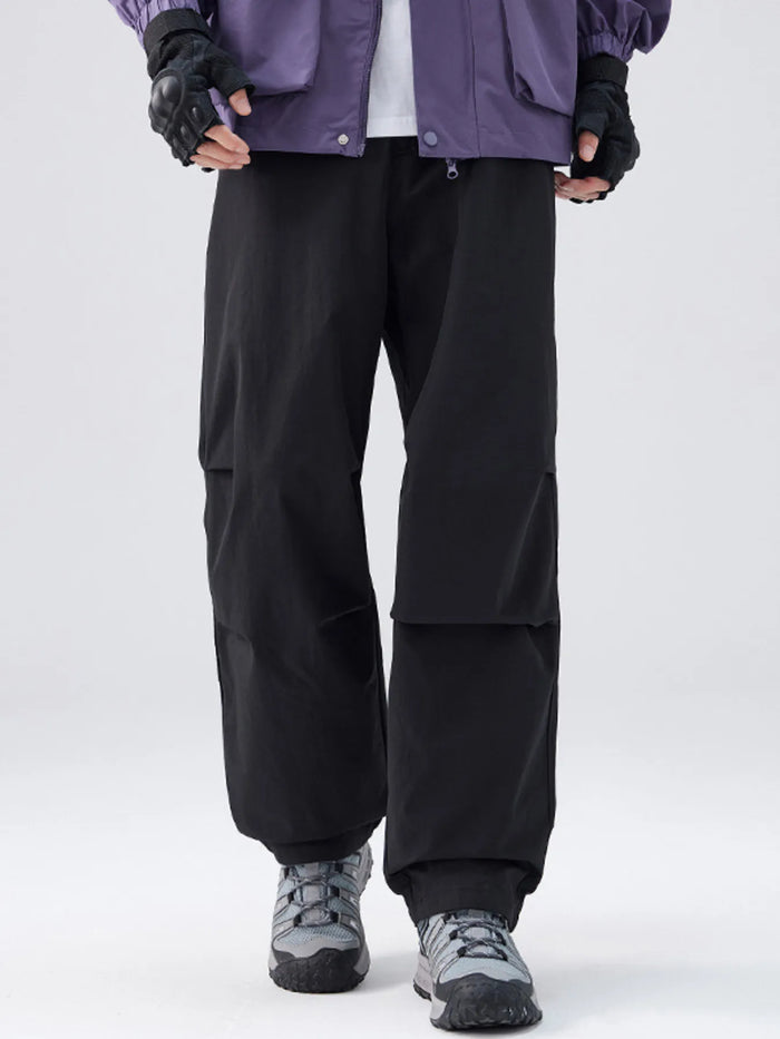 Men's Full Size Loose Fit Cargo Pants Plus Size in Black