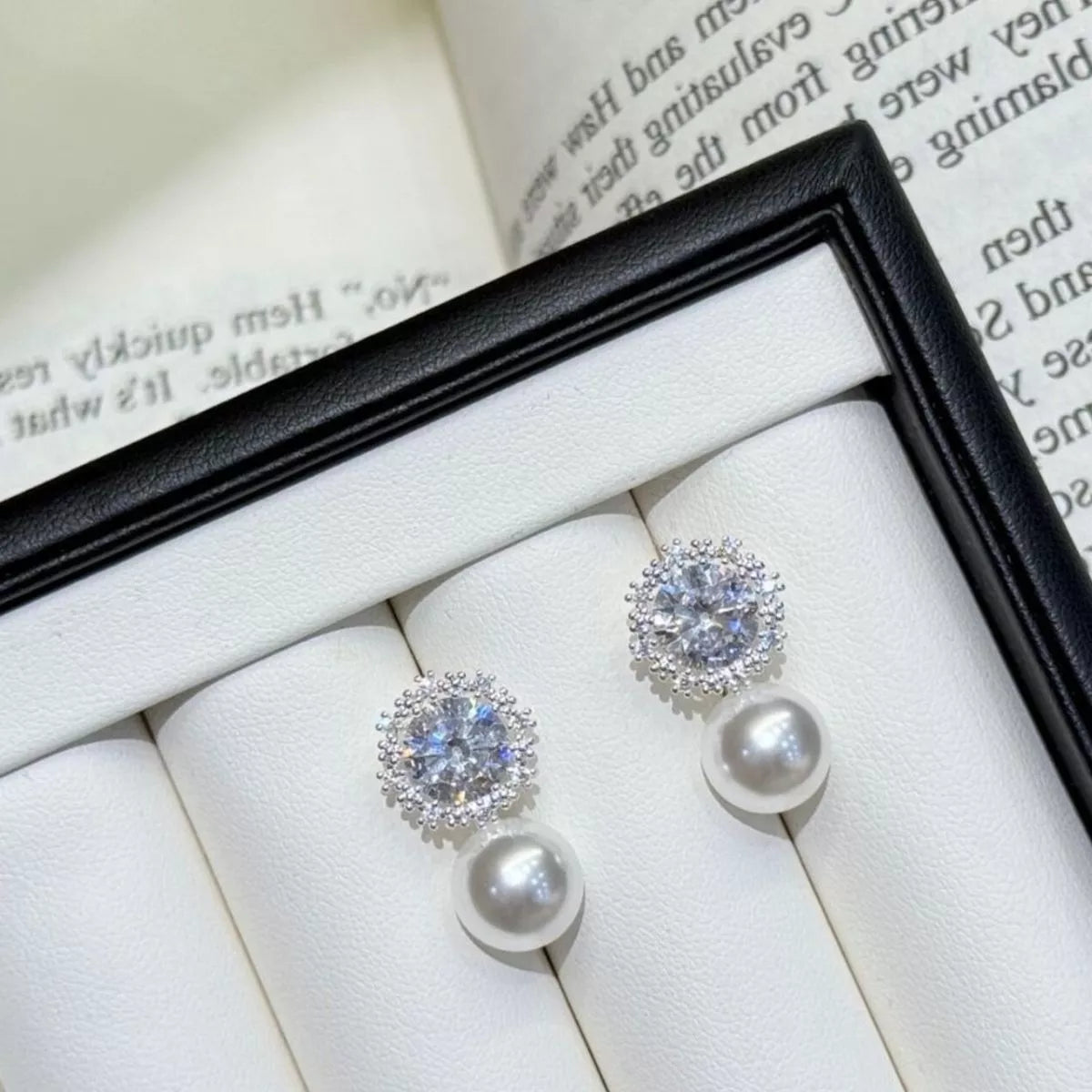 Zircon Pearl Drop Earrings - Lilixa.store