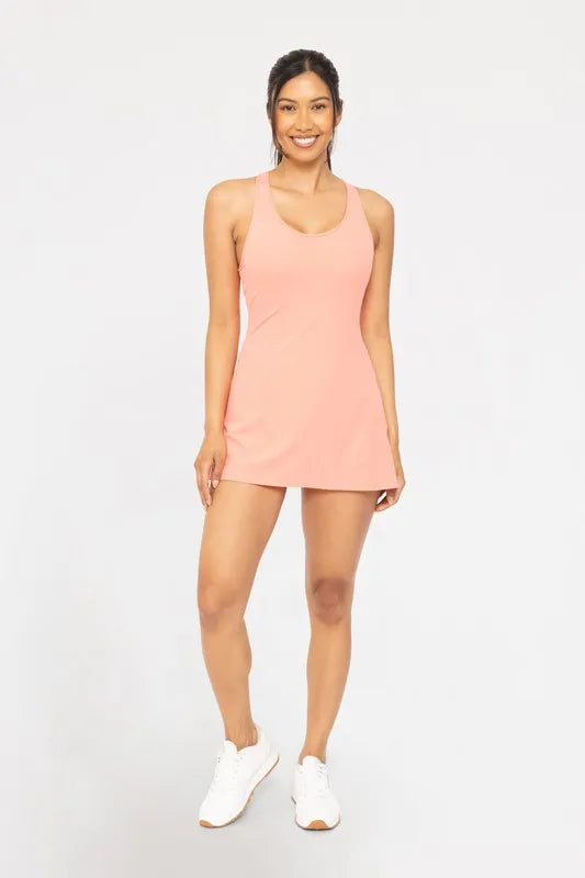 MONO B Twist Racerback Fit-and-Flare Dress - Lilixa.store
