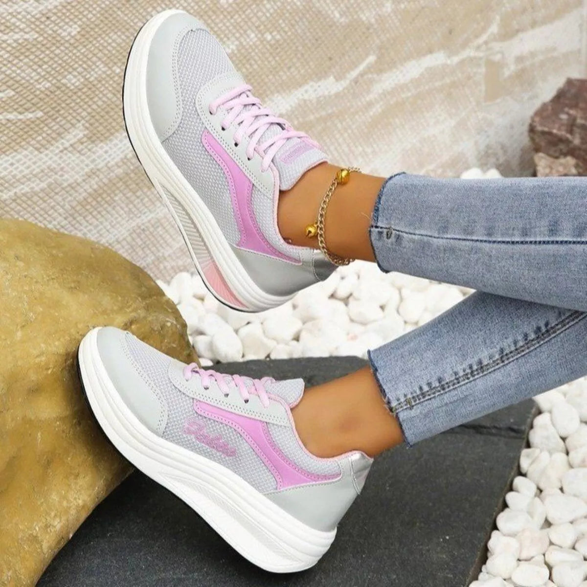 Round Toe Platform Athletic - Lilixa.store
