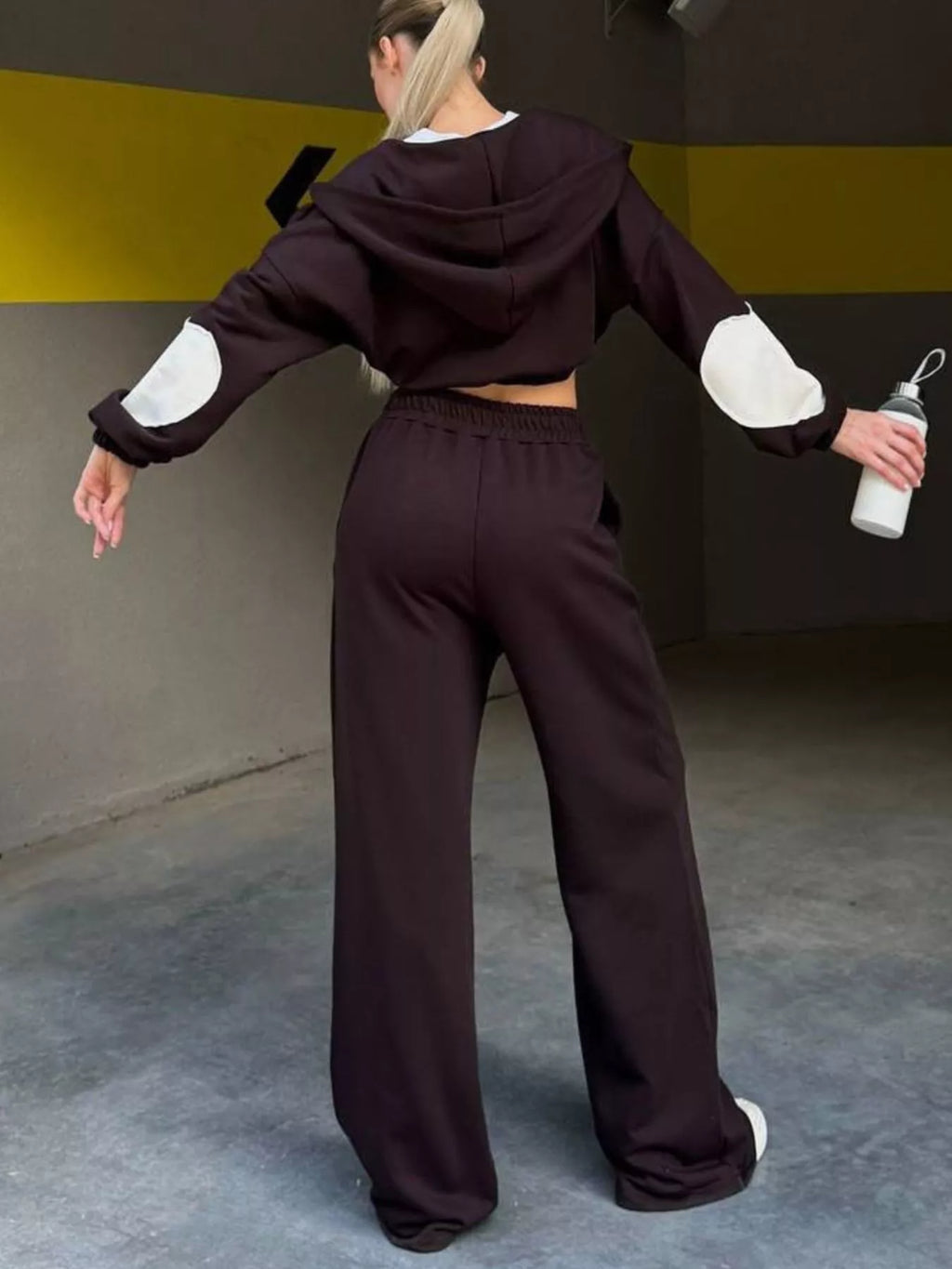 Zip Up Hoodie and Wide-Leg Pants Set - Lilixa.store