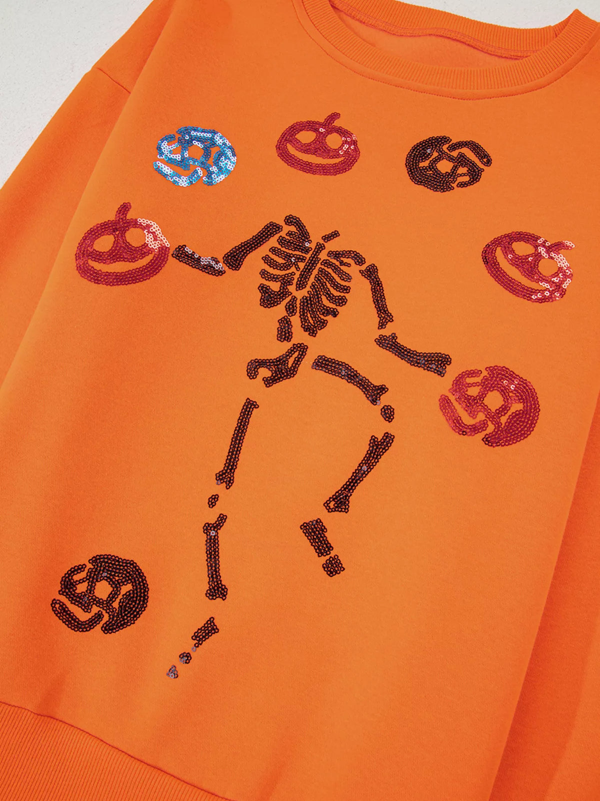 Dancing Critters Sequin Halloween Crewneck Sweatshirt - Lilixa.store