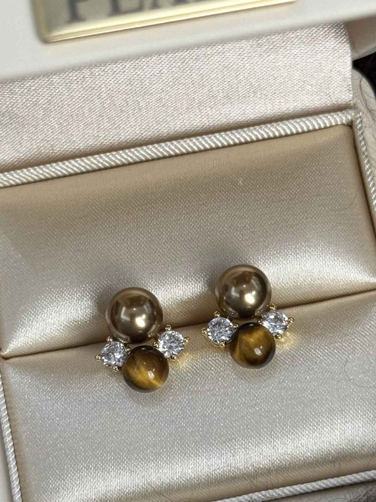 Tiger Eye Stud Earrings - Lilixa.store