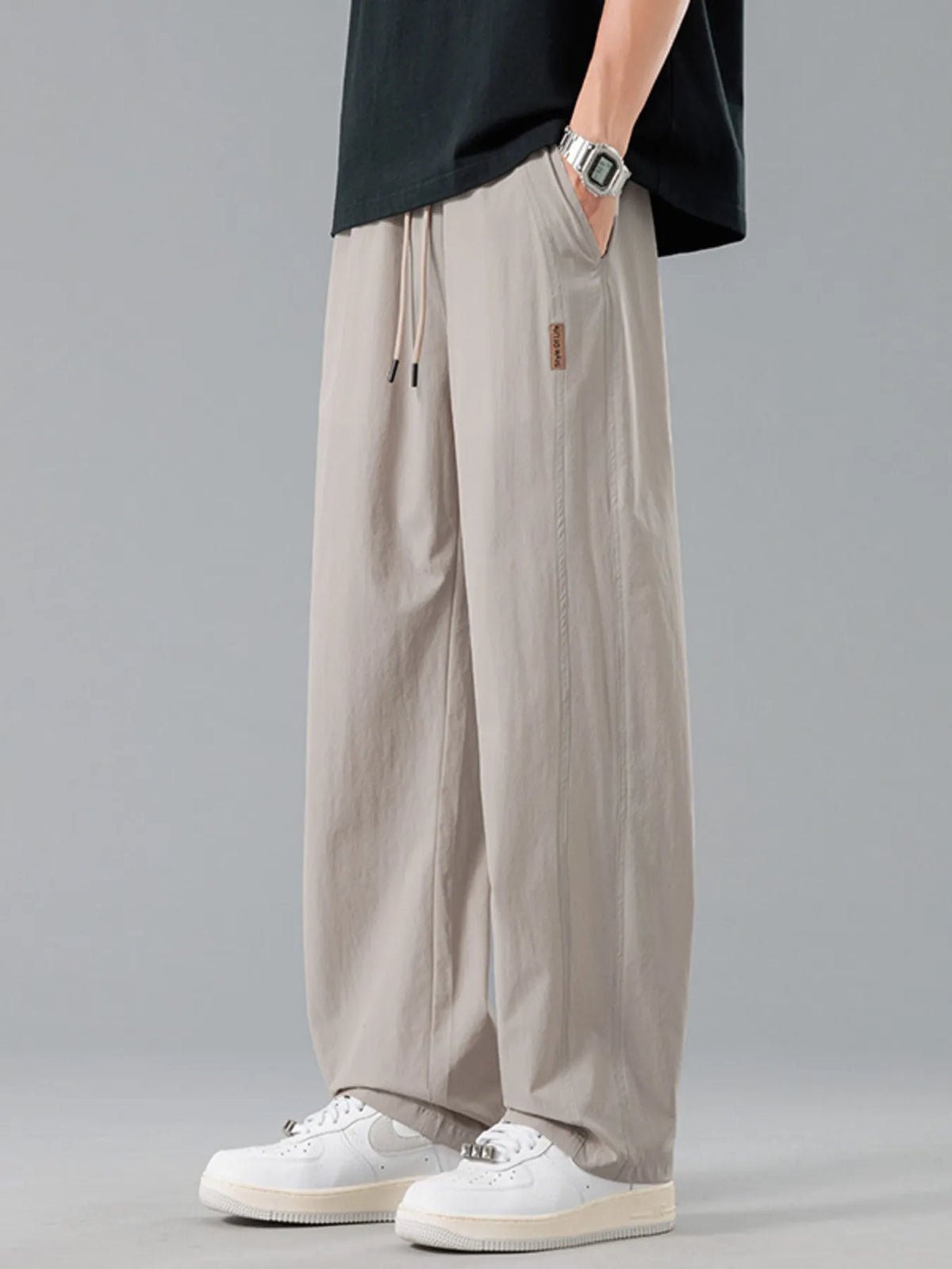 Men's Plus Size Loose Fit Drawstring Casual Pants - Lilixa.store