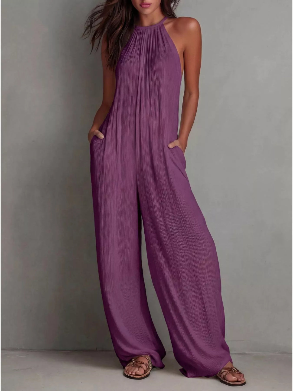 Sleeveless Wide-Leg Jumpsuit - Lilixa.store