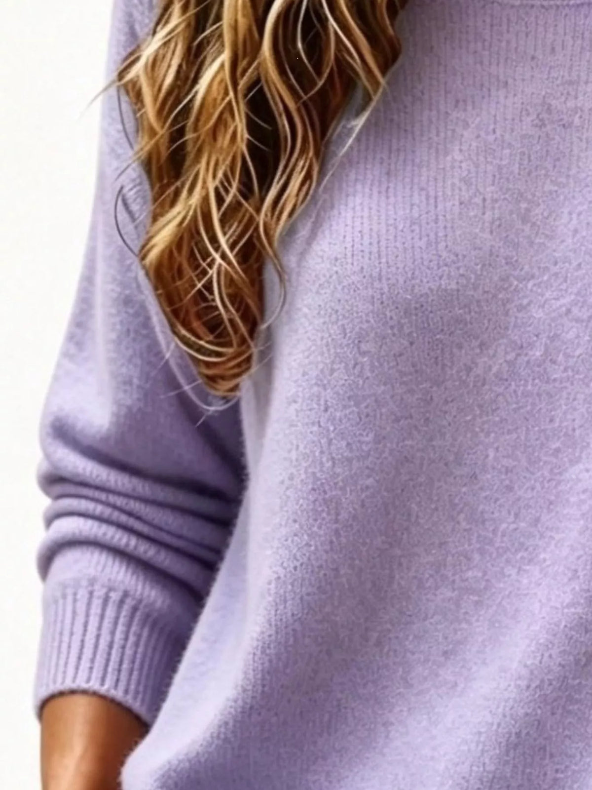 Full Size Round Neck Dropped Shoulder Sweater Plus Size - Lilixa.store