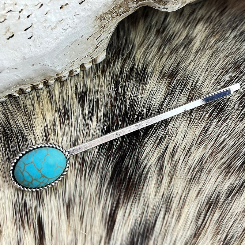 Turquoise Alloy Hairpin - Lilixa.store
