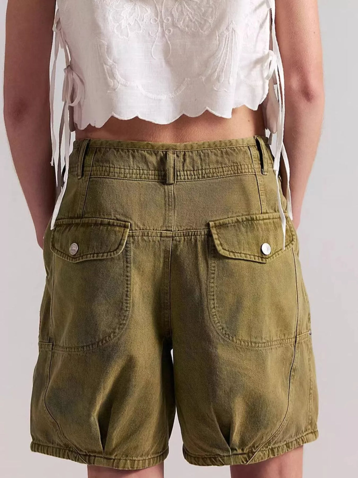 High-Waisted Denim Shorts - Lilixa.store