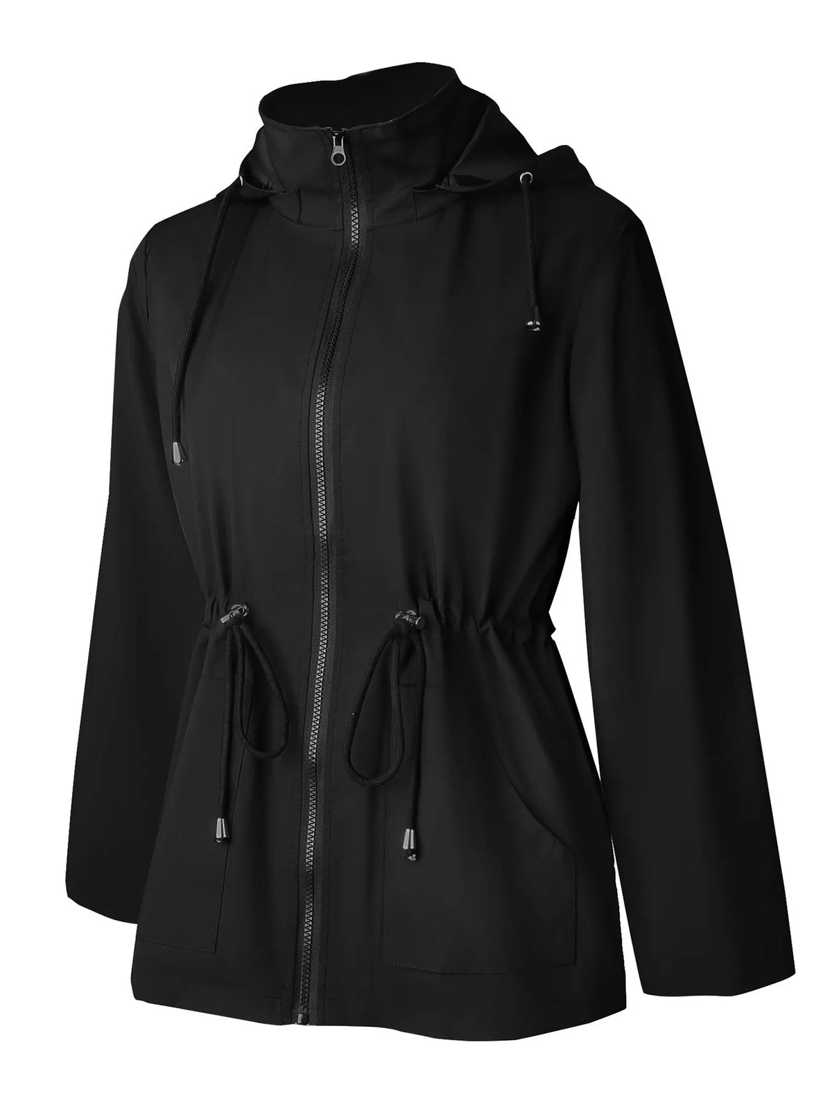 Zip Up Waterproof Hooded Outerwear - Lilixa.store
