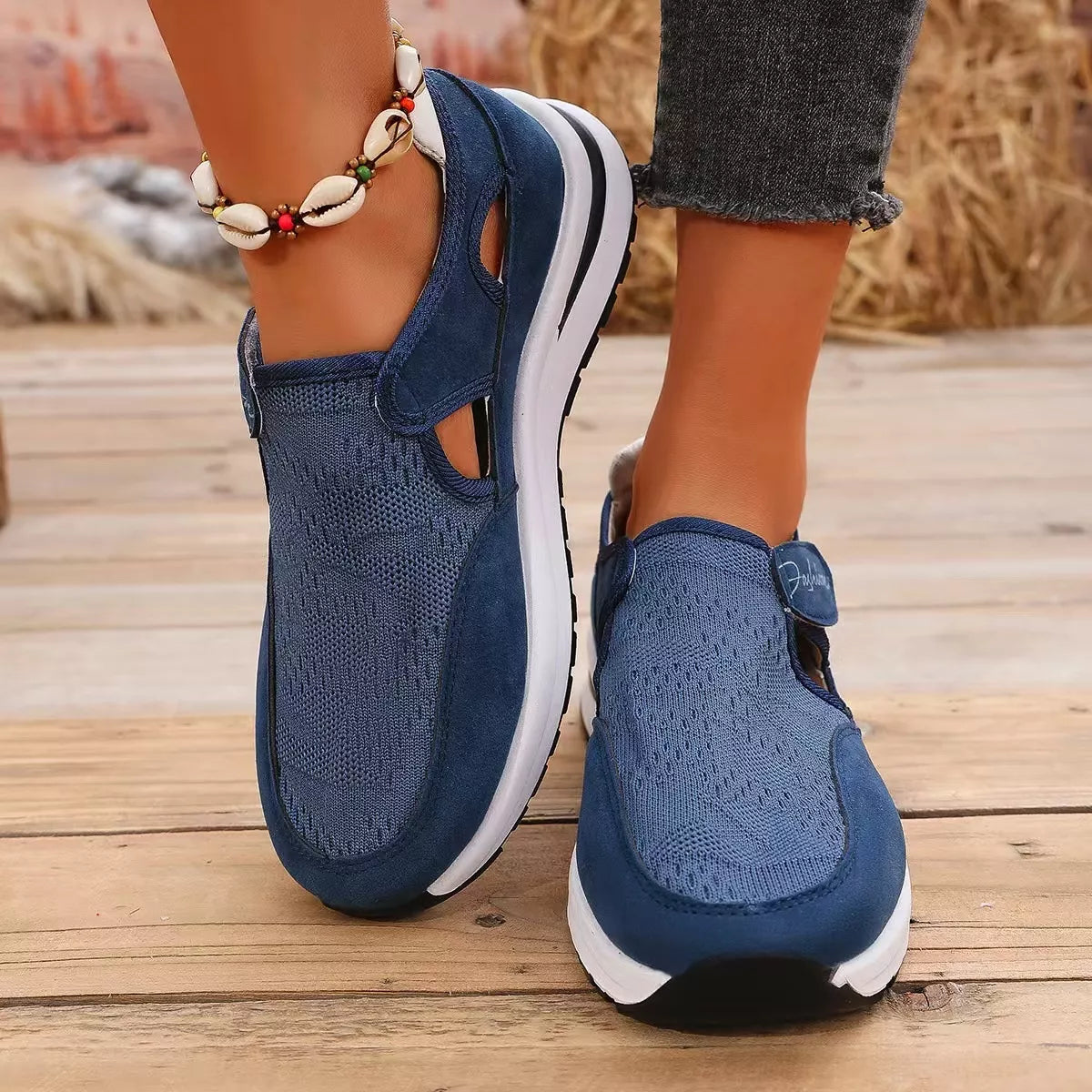 Breathable Mesh Velcro Shoes - Lilixa.store