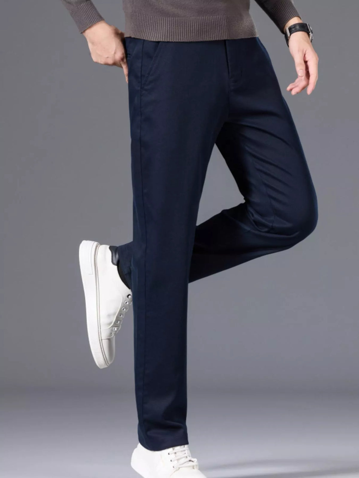 Men's Slim Fit Pants in Navy
