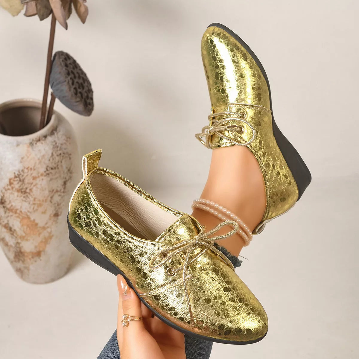 Point Toe Wedge Loafers - Lilixa.store