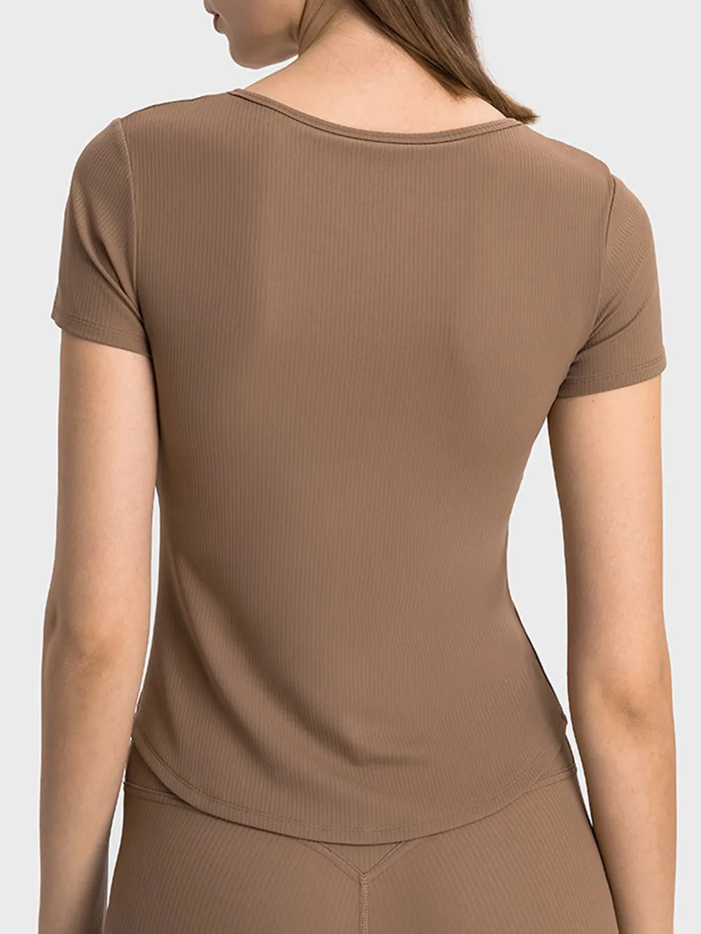 Millennia Notched Short Sleeve Active T-Shirt, view 3