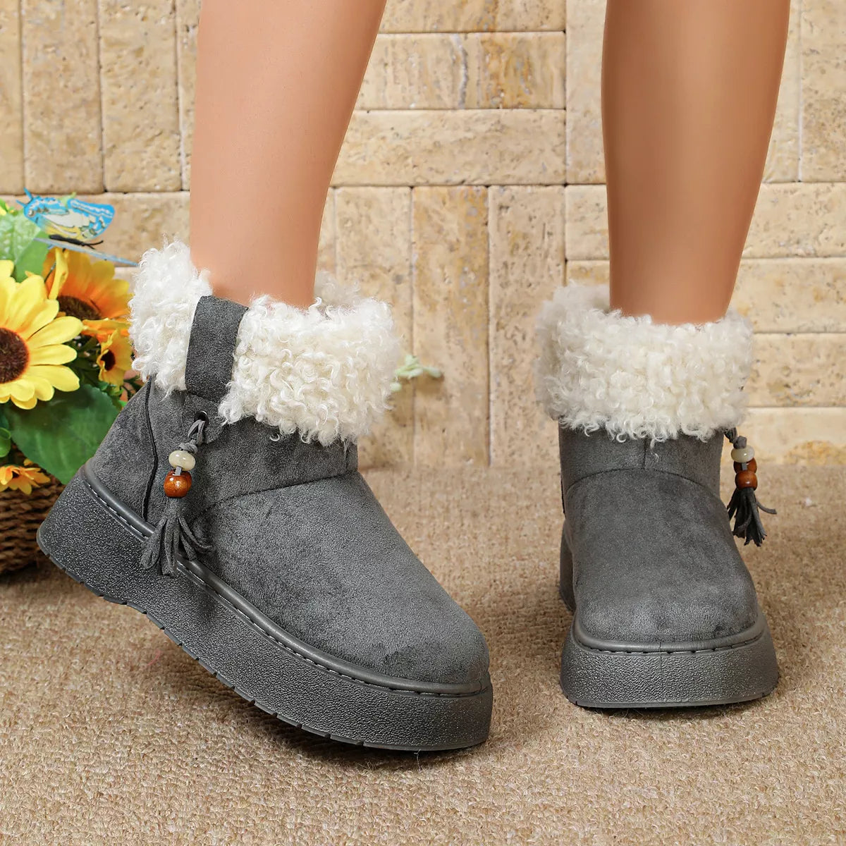 Round Toe Platform Boots