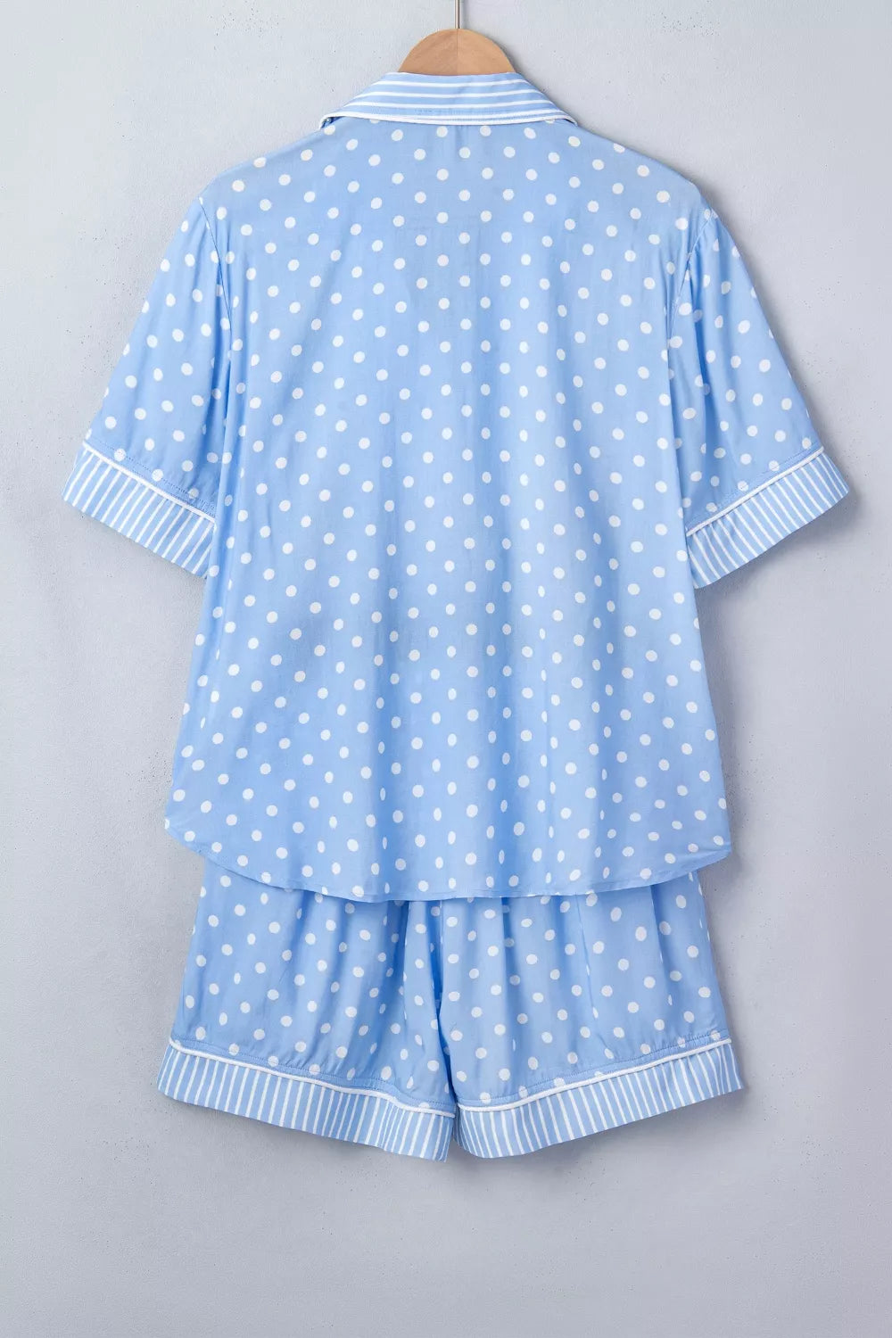 Dotted Print Soft Short Pajama Set - Lilixa.store