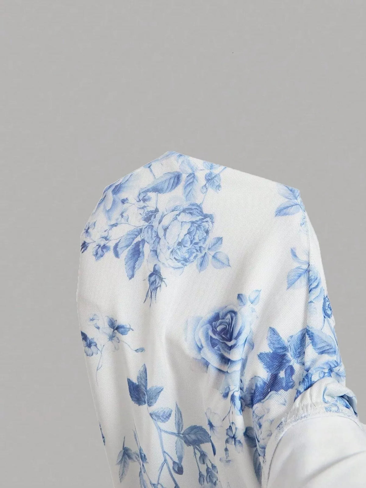 Floral Print Bodycon Midi Dress in Blue, view 4