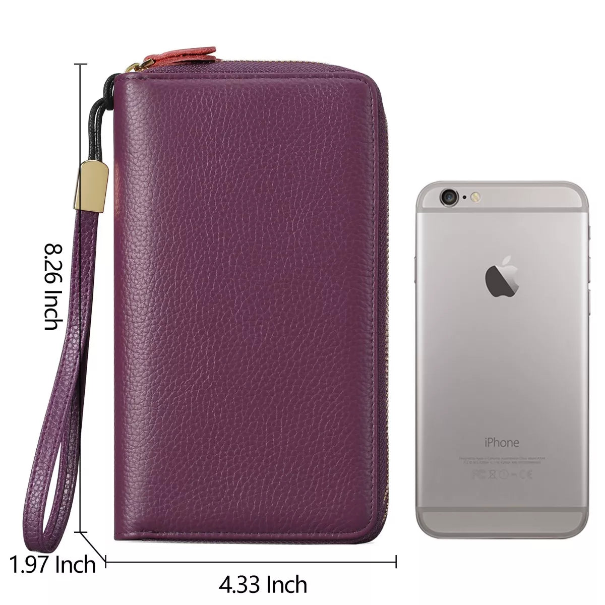 Double Zipper Leather Wallet - Lilixa.store